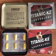 Titanic K2 鐵盒6顆裝 天然藥草做成 硬屌又持久 不是西藥 沒有副作用
